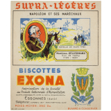 Buvard publicitaire. Biscottes Exona. Maréchal Kellermann. Bataille de Valmy.