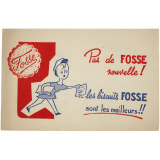 Buvard publicitaire. Les biscuits Fosse sont les meilleurs!