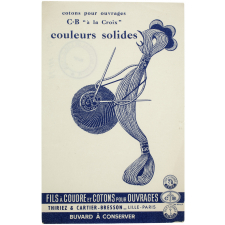 Buvard publicitaire. Fils à coudre Thiriez & Cartier-Bresson. Cotons pour ouvrages.