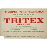 Buvard publicitaire. Tritex granulé.