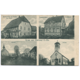 Gruss aus Obersept O.-Els. - Restauration Zur Krone, Leo Meyer - Gemeindehaus u. Schule - Strasse - Kirche.