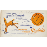 Buvard publicitaire. Chocolat Poulain. Ballon.