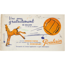 Buvard publicitaire. Chocolat Poulain. Ballon.