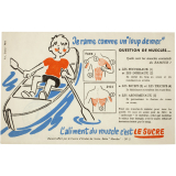 Buvard publicitaire. Je rame comme un loup de mer. 