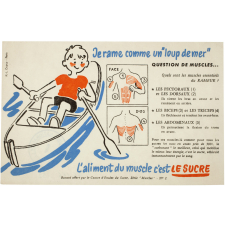 Buvard publicitaire. Je rame comme un loup de mer. 