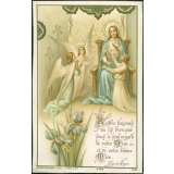 Image religieuse. Restez toujours un lis bien pur sous le seul regard de votre Dieu et de votre divine mère.