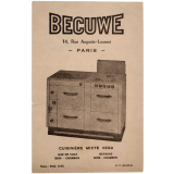 Buvard publicitaire. Becuwe. Cuisinière mixte Vega. 
