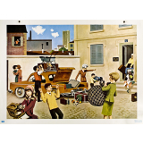 Tableau mural. Écrire et parler CE1. Le départ en vacances. 