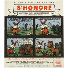 Buvard publicitaire. Super biscottes sablées St Honoré. Pinpin dans la pampa. 