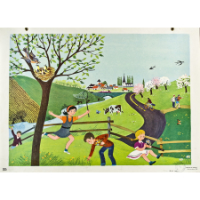 Tableau mural. Écrire et parler CE2. Le joli printemps.