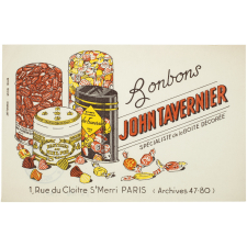 Buvard publicitaire. Bonbons John Tavernier. 