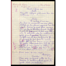 Cahier journalier.