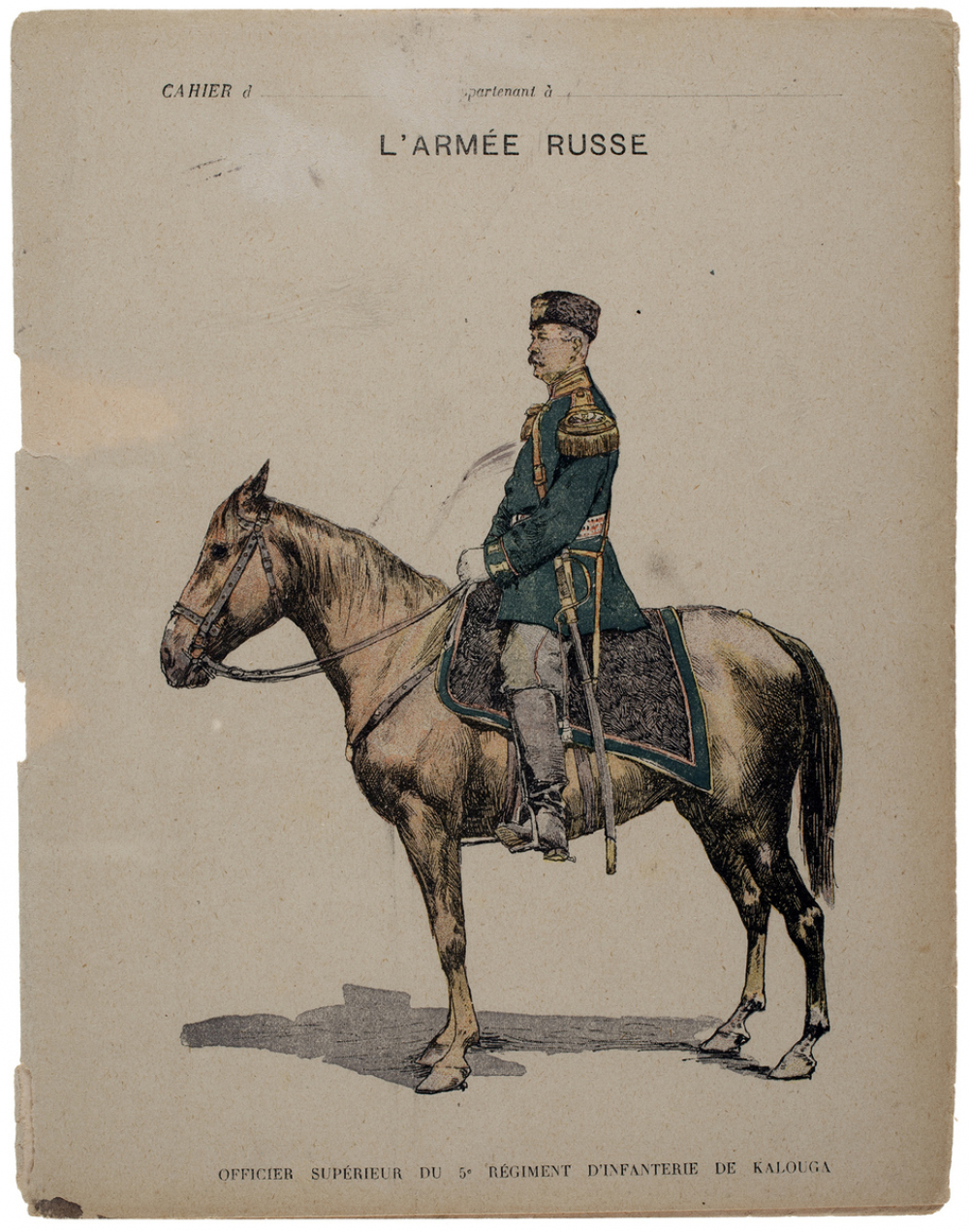Officier supérieur du 5e régiment d'infanterie de Kalouga - L'Armée russe.