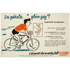 Buvard publicitaire. Je pédale plein gaz.