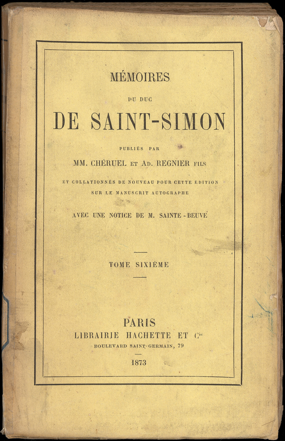 Mémoires du duc de Saint-Simon : Tome sixième