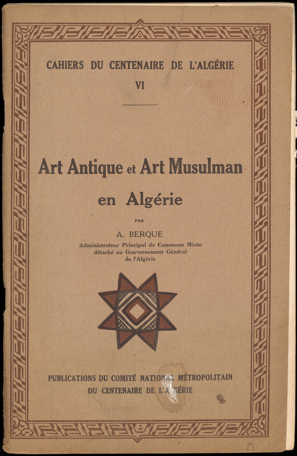 Art Antique et Art Musulman en Algérie