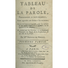 Tableau de la parole, perfectionné et très-augmenté, pour apprendre aux Enfants à lire en jouant.