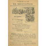 Premier livre de récitation et de morale. Cours élémentaire. Livre de l'élève.