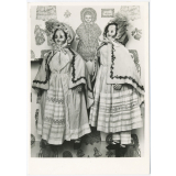 Twin wax dolls with stuffed cloth bodies - English; about 1850.