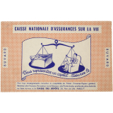 Buvard publicitaire. Caisse nationale d'assurances sur la vie. 