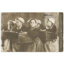 Petites Bretonnes à l'école, Pont-Scorff.