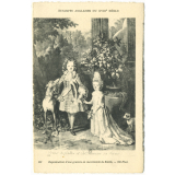 Estampes anglaises du XVIIIe siècle - 301 - Reproduction d'une gravure en mezziteinte - Prince de Galles et la Duchesse sa Sœur.