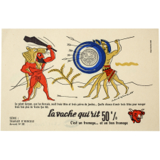 Buvard publicitaire. La vache qui rit. Hercule et le géant Geryon. 