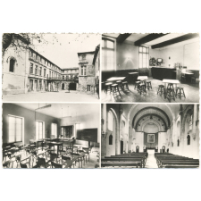 Collège Beauséjour - 16 rue Michelet - Narbonne (Aude) - La Cour d'Honneur - Le Club des Grands - Un Laboratoire - La Chapelle.
