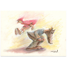 Souvenirs de lectures d'enfance - La bibliothèque de l'Heure Joyeuse fête ses 70 ans, 1924-94 - Série anniversaire n° 6 - Le Petit chaperon rouge par Marol.