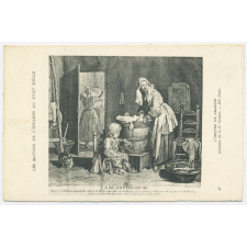 Les Maîtres de l'estampe au XVIIIe siècle - L'œuvre de Chardin - Gravure de C.-N. Cochin - La Blanchisseuse.