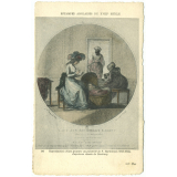 Estampes anglaises du XVIIIe siècle - 141 - Reproduction d'une gravure au pointillé de F. Bartolozzi (1735-1815), d'après un dessin de Bunburg - Lady Ann Bothwells Lament.