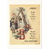 Alphabet de la phosphatine Falières - Lettres A et B.