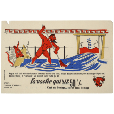 Buvard publicitaire. La vache qui rit. Hercule et les écuries d'Augias. 