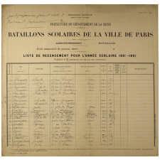 Bataillons scolaires de la Ville de Paris.