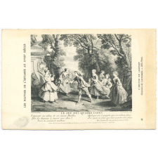 Les Maîtres de l'estampe au XVIIIe siècle - L'œuvre de Lancret - Gravure de Larmessin - Le Jeu des Quatre Coins.