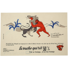 Buvard publicitaire. La vache qui rit. Hercule et le lion de Némée. 