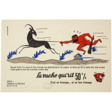 Buvard publicitaire. La vache qui rit. Hercule et la biche aux pieds d'airain. 