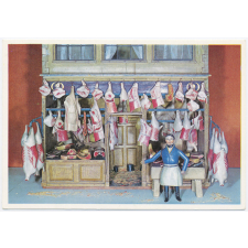 Model of a butcher's shop - Carved and painted wood - English; about 1840 - Bethnal Green Museum.