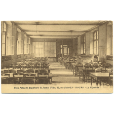 Ecole primaire Supérieure de Jeunes Filles, 22, Rue Saint-Lô, Rouen - Le Réfectoire.