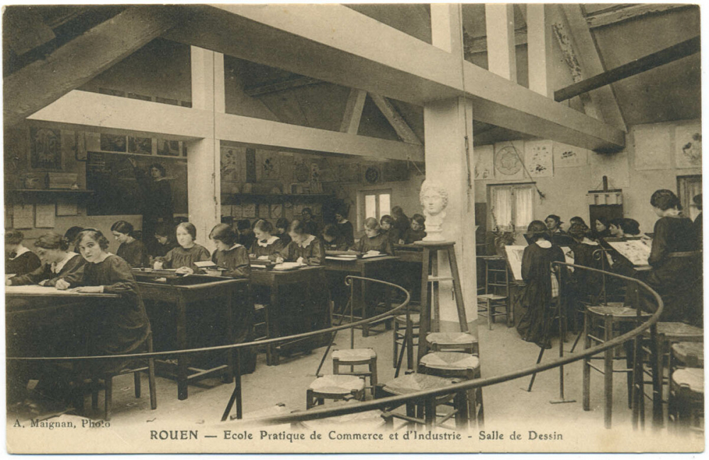 Rouen - Ecole Pratique de Commerce et d'Industrie - Salle de Dessin.