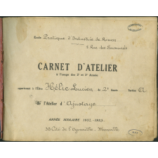 Cahier : carnet d'atelier.