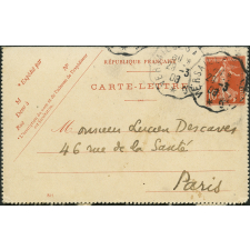 Lettre d'Alfred Binet à Lucien Descaves