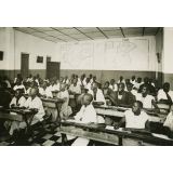 Classe d'élèves africains en AOF (Soudan français)