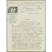 Lettre de Célestin Freinet
