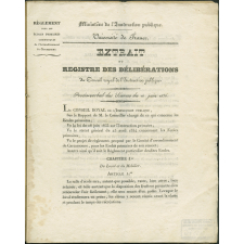 Règlement pour les écoles primaires communale de l'arrondissement de Carcassonne : extrait du registre des délibérations du Conseil royal de l'Instruction publique