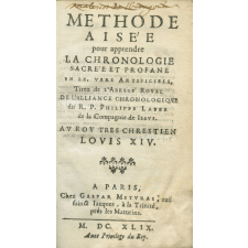 Méthode aisée pour apprendre la chronologie sacrée et profane en LX
 vers artificiels tirés de l'Abrégé royal de l'alliance chronologique