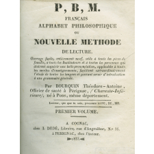 P, B, M. français alphabet philosophique ou nouvelle méthode de lecture