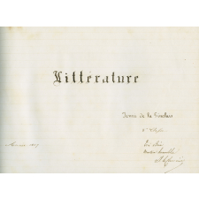 Cours de l'abbé Gaultier, vacances 1857 (français)