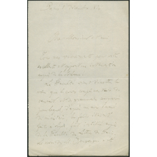 Lettre de Michel Bréal, directeur à l'Ecole des Hautes Etudes, à Armand du Mesnil, directeur de l’Enseignement supérieur au Ministère de l'Instruction publique, le 1er décembre 1876