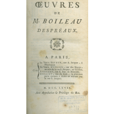 Œuvres de M. Boileau Despréaux